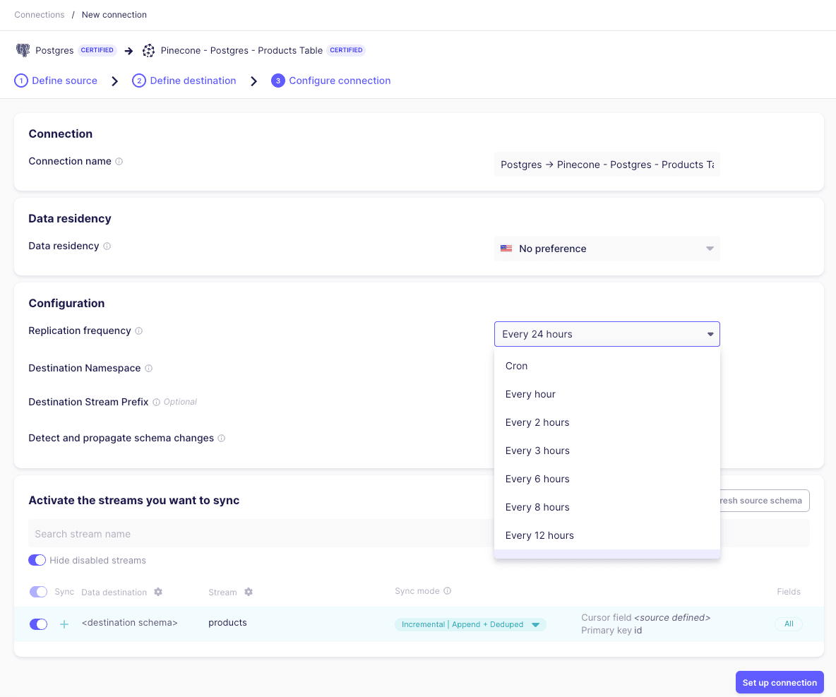 configure connection